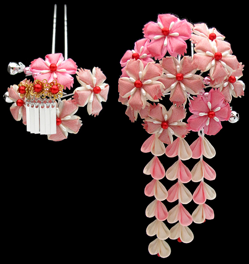 Pink Dianthus kanzashi
